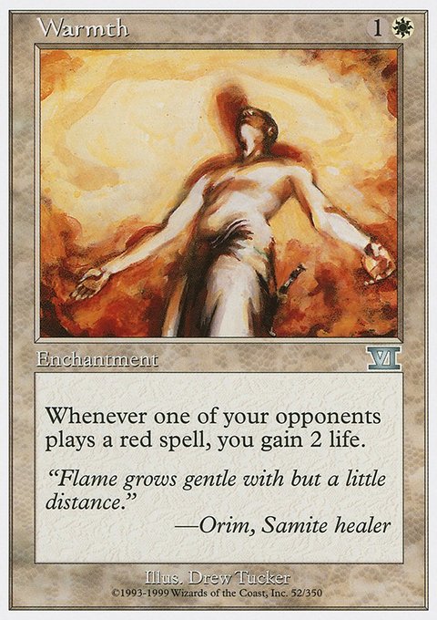 Warmth, Classic Sixth Edition #52, Magic: The Gathering card