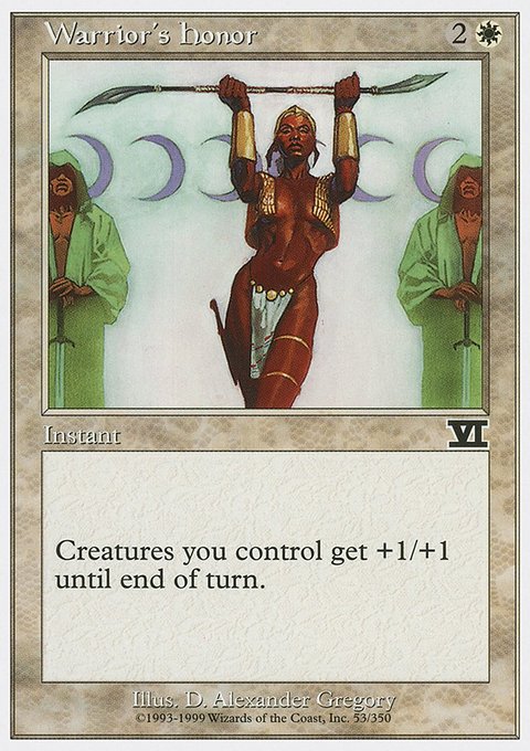 Warrior's Honor, Classic Sixth Edition #53, Magic: The Gathering card