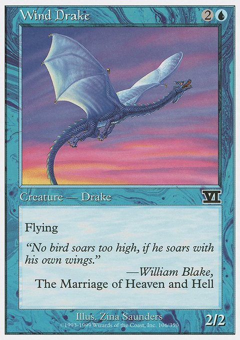 Wind Drake, Classic Sixth Edition #106, Magic: The Gathering card