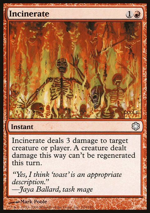 Incinerate, Coldsnap Theme Decks #194, Magic: The Gathering card