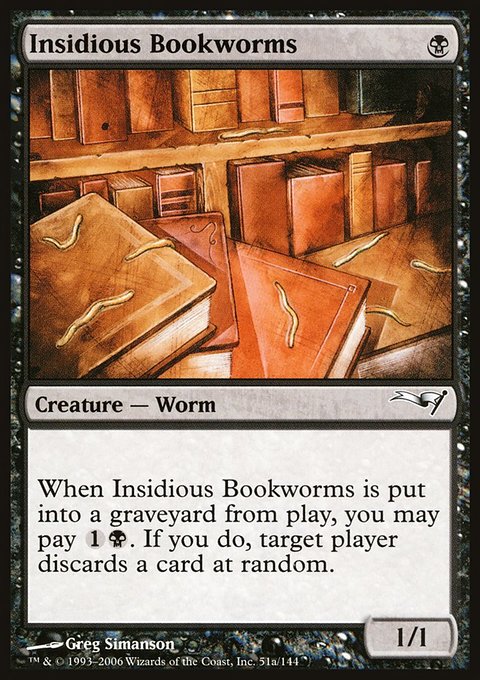 Insidious Bookworms, Coldsnap Theme Decks #51a, Magic: The Gathering card