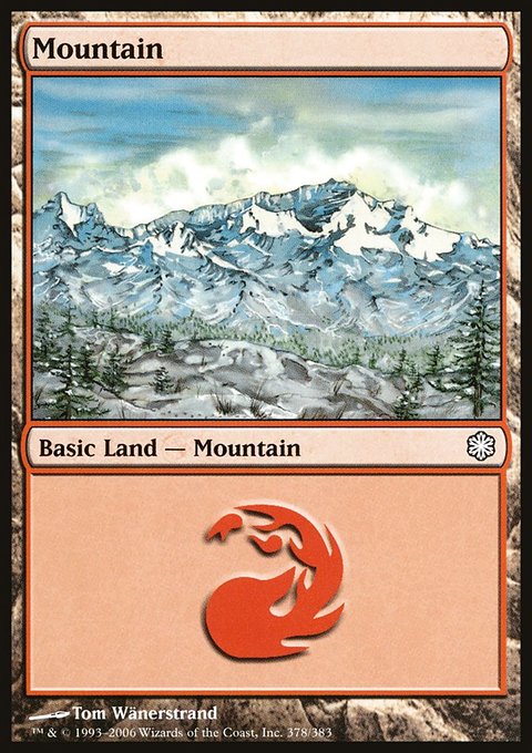 Mountain, Coldsnap Theme Decks #378, Magic: The Gathering card