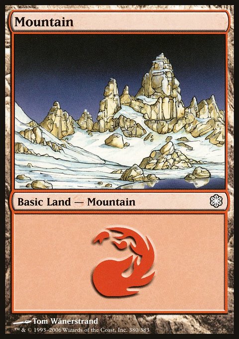 Mountain, Coldsnap Theme Decks #380, Magic: The Gathering card