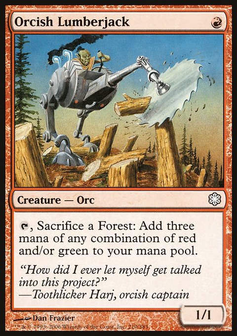 Orcish Lumberjack, Coldsnap Theme Decks #210, Magic: The Gathering card