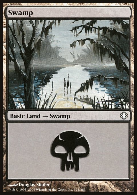 Swamp, Coldsnap Theme Decks #375, Magic: The Gathering card