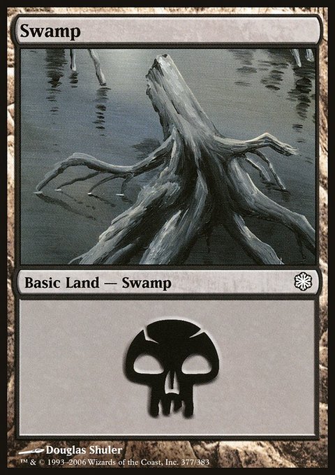Swamp, Coldsnap Theme Decks #377, Magic: The Gathering card