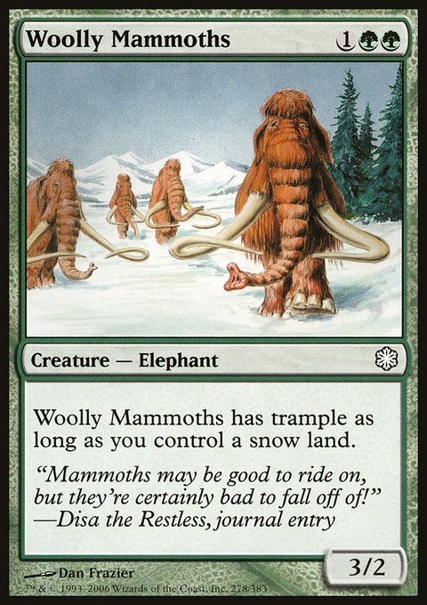 Woolly Mammoths, Coldsnap Theme Decks #278, Magic: The Gathering card