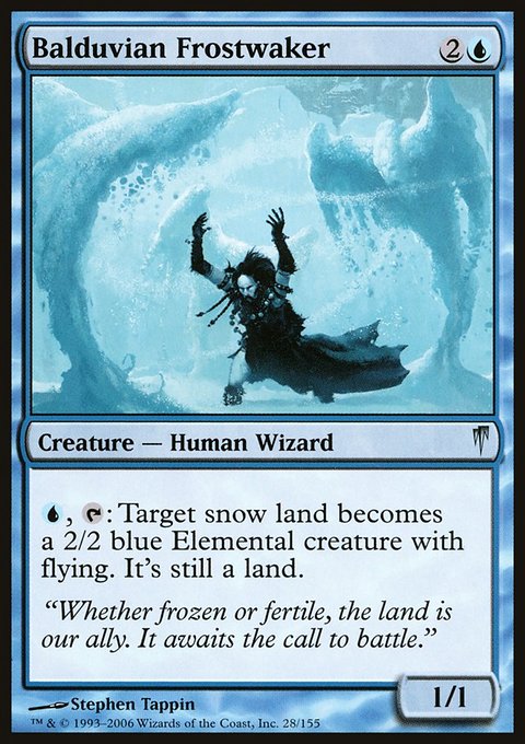 Balduvian Frostwaker, Coldsnap #28, Magic: The Gathering card
