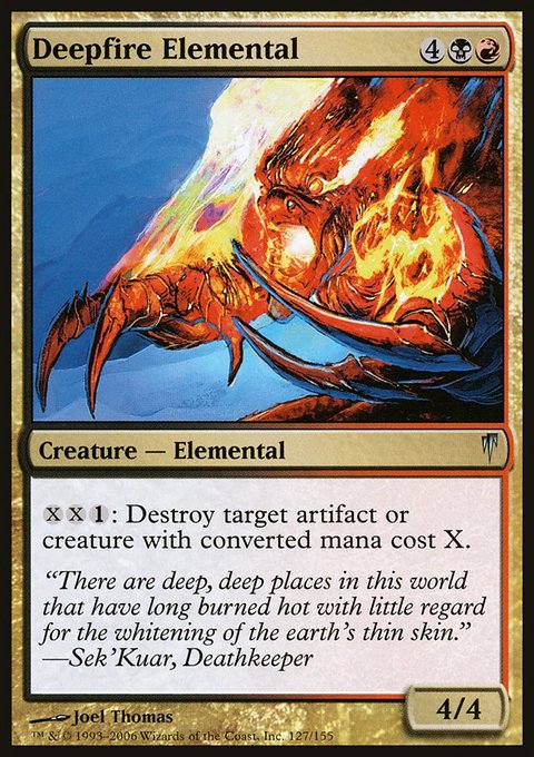 Deepfire Elemental, Coldsnap #127, Magic: The Gathering card