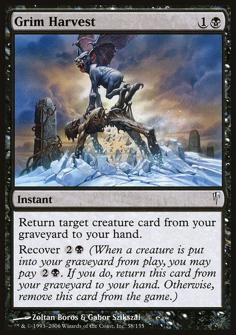 Grim Harvest, Coldsnap #58, Magic: The Gathering card