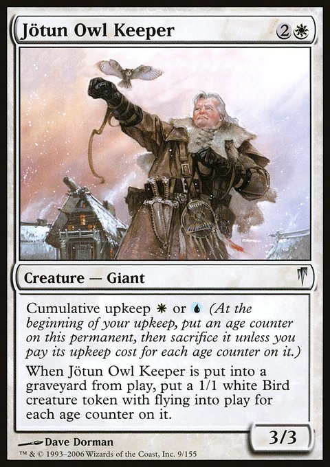 Jötun Owl Keeper, Coldsnap #9, Magic: The Gathering card