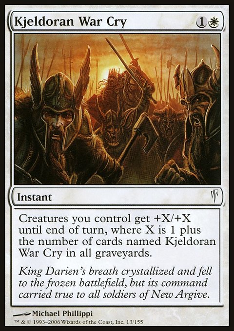 Kjeldoran War Cry, Coldsnap #13, Magic: The Gathering card