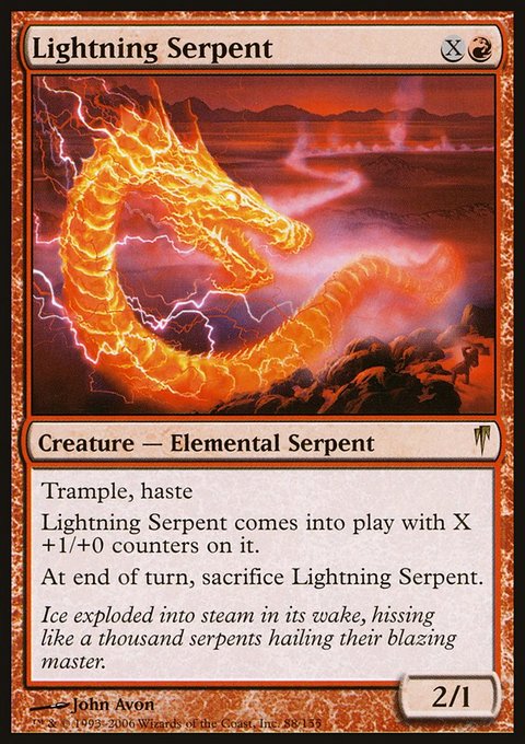 Lightning Serpent, Coldsnap #88, Magic: The Gathering card
