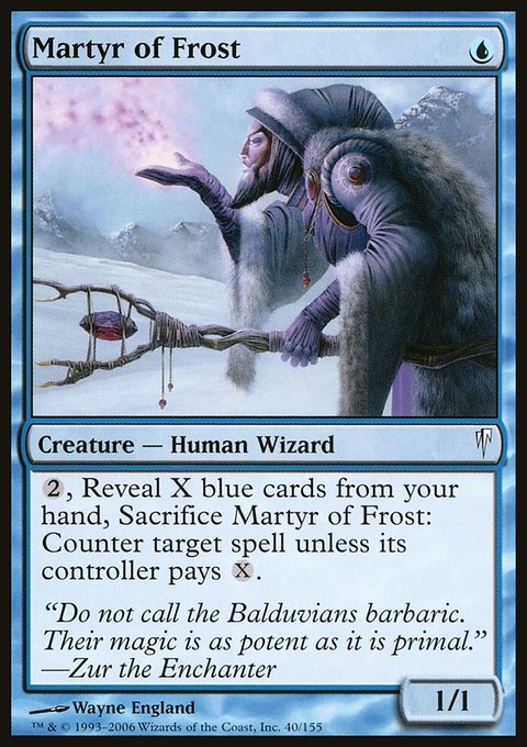 Martyr of Frost, Coldsnap #40, Magic: The Gathering card
