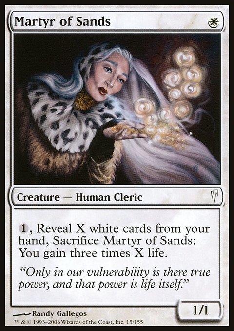 Martyr of Sands, Coldsnap #15, Magic: The Gathering card
