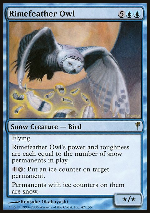 Rimefeather Owl, Coldsnap #42, Magic: The Gathering card
