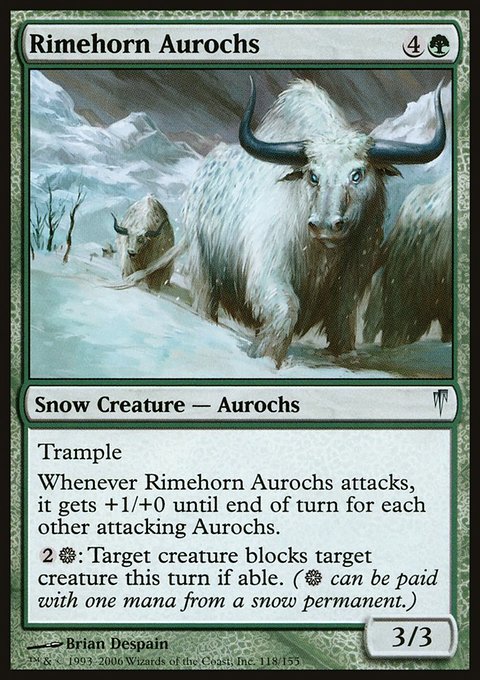 Rimehorn Aurochs, Coldsnap #118, Magic: The Gathering card