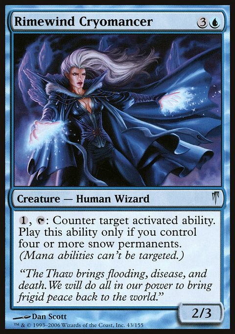 Rimewind Cryomancer, Coldsnap #43, Magic: The Gathering card
