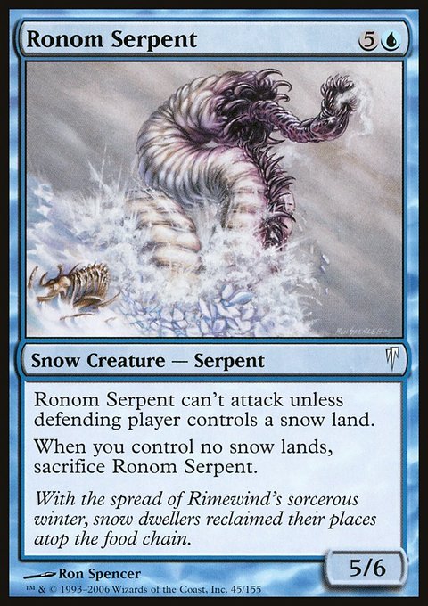 Ronom Serpent, Coldsnap #45, Magic: The Gathering card
