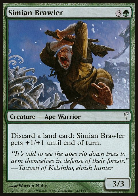 Simian Brawler, Coldsnap #122, Magic: The Gathering card
