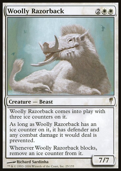 Woolly Razorback, Coldsnap #25, Magic: The Gathering card