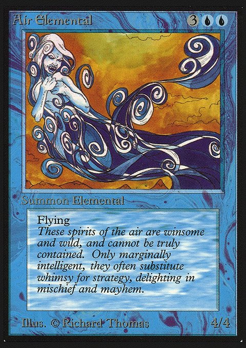 Air Elemental, Collectors' Edition #47, Magic: The Gathering card