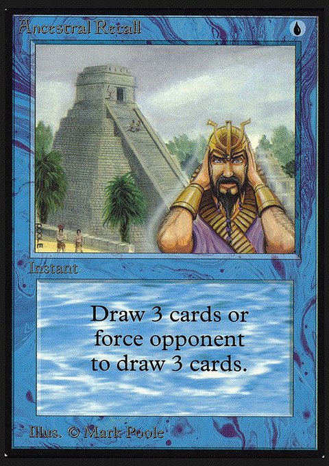Ancestral Recall, Collectors' Edition #48, Magic: The Gathering card