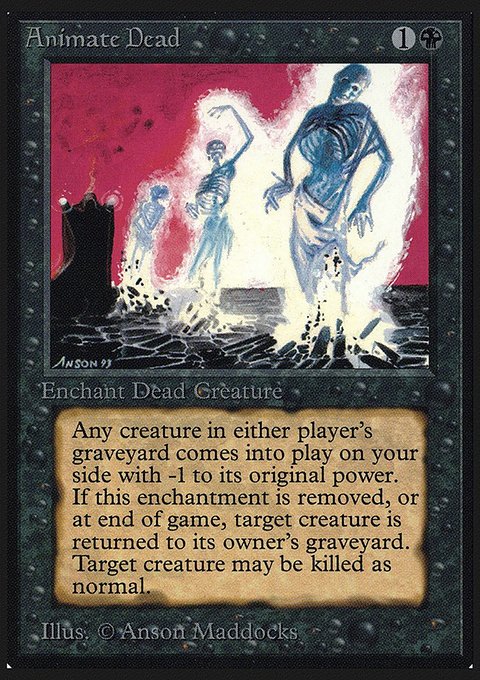Animate Dead, Collectors' Edition #93, Magic: The Gathering card