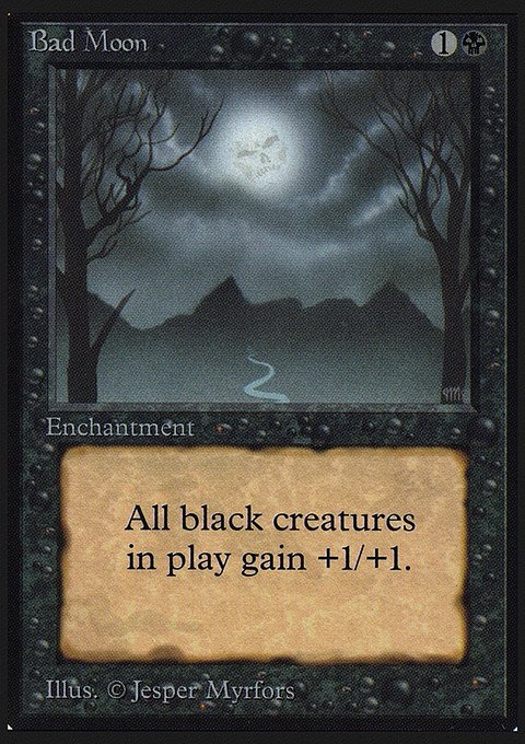 Bad Moon, Collectors' Edition #94, Magic: The Gathering card