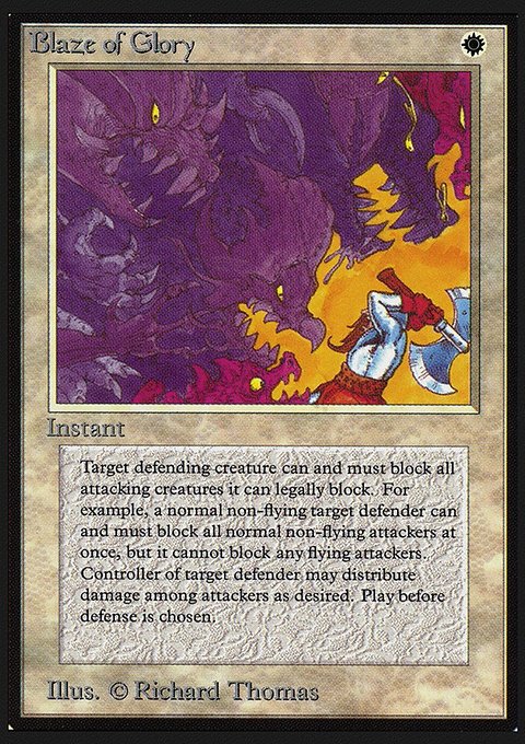 Blaze of Glory, Collectors' Edition #6, Magic: The Gathering card
