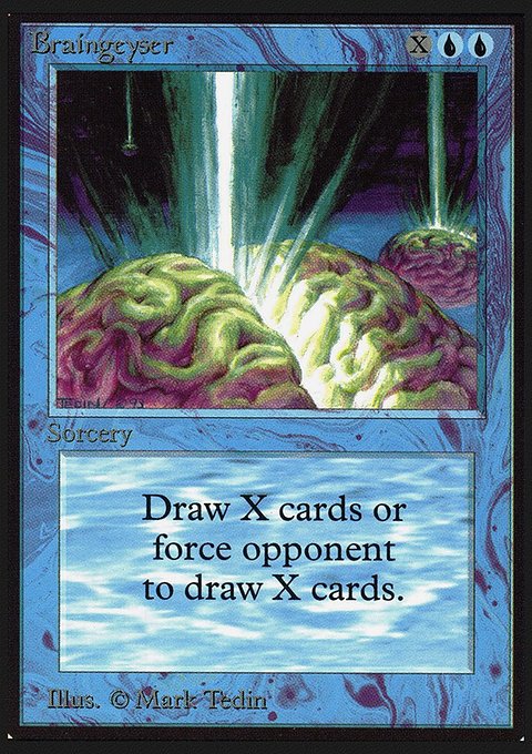 Braingeyser, Collectors' Edition #51, Magic: The Gathering card