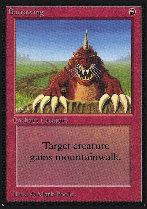 Burrowing, Collectors' Edition #139, Magic: The Gathering card