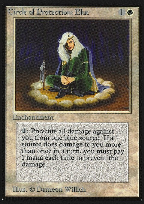Circle of Protection: Blue, Collectors' Edition #11, Magic: The Gathering card