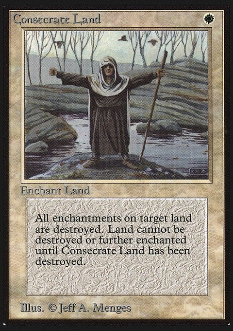 Consecrate Land, Collectors' Edition #15, Magic: The Gathering card