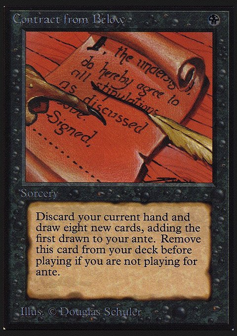 Contract from Below, Collectors' Edition #97, Magic: The Gathering card