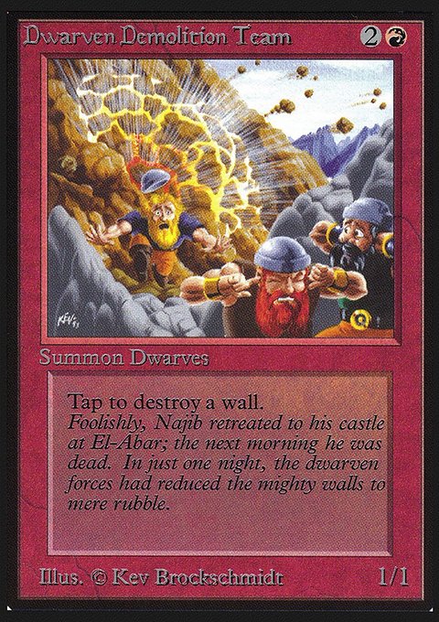Dwarven Demolition Team, Collectors' Edition #143, Magic: The Gathering card