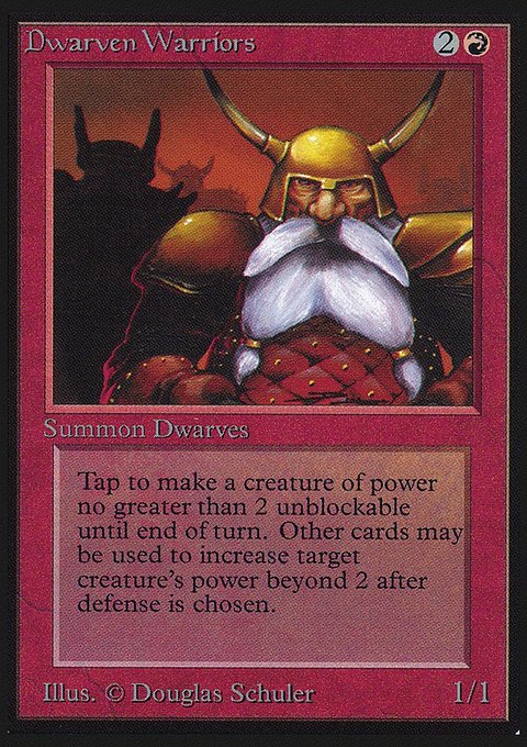 Dwarven Warriors, Collectors' Edition #144, Magic: The Gathering card
