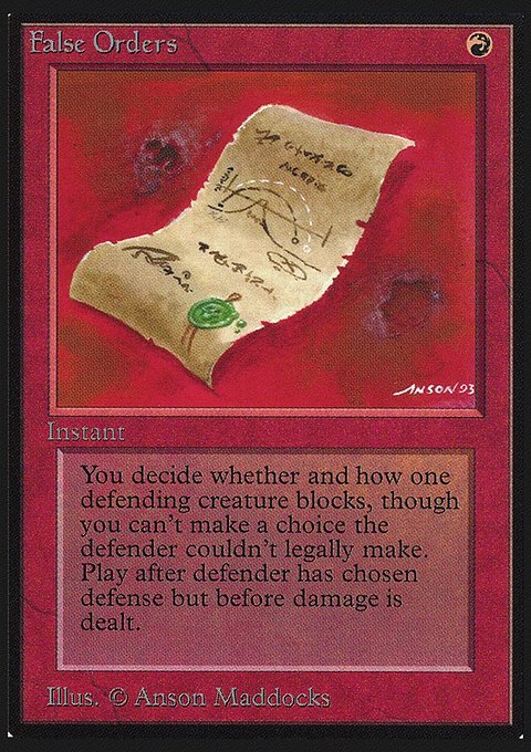False Orders, Collectors' Edition #148, Magic: The Gathering card