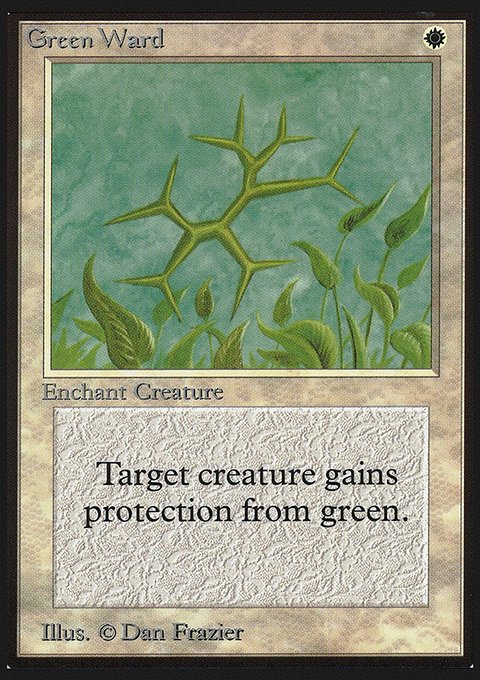 Green Ward, Collectors' Edition #21, Magic: The Gathering card