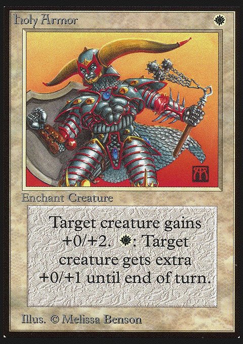 Holy Armor, Collectors' Edition #24, Magic: The Gathering card