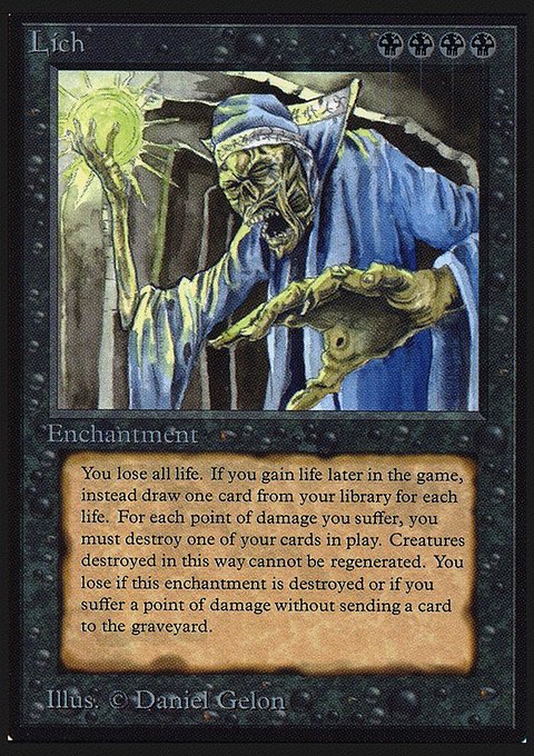 Lich, Collectors' Edition #114, Magic: The Gathering card