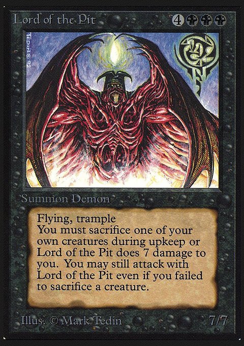 Lord of the Pit, Collectors' Edition #115, Magic: The Gathering card