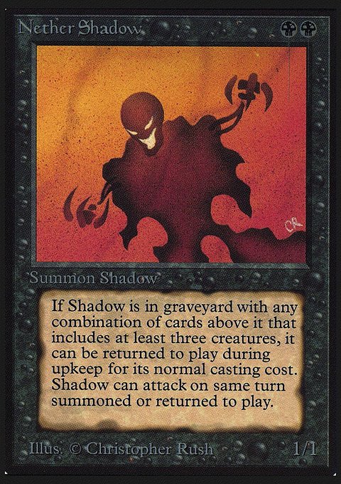 Nether Shadow, Collectors' Edition #117, Magic: The Gathering card