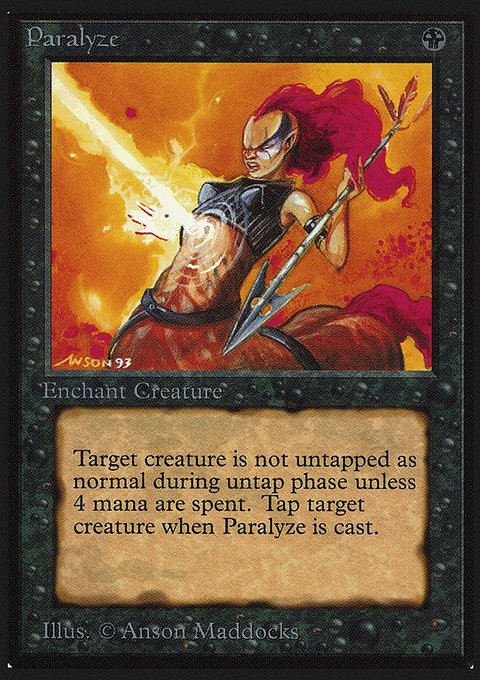 Paralyze, Collectors' Edition #120, Magic: The Gathering card
