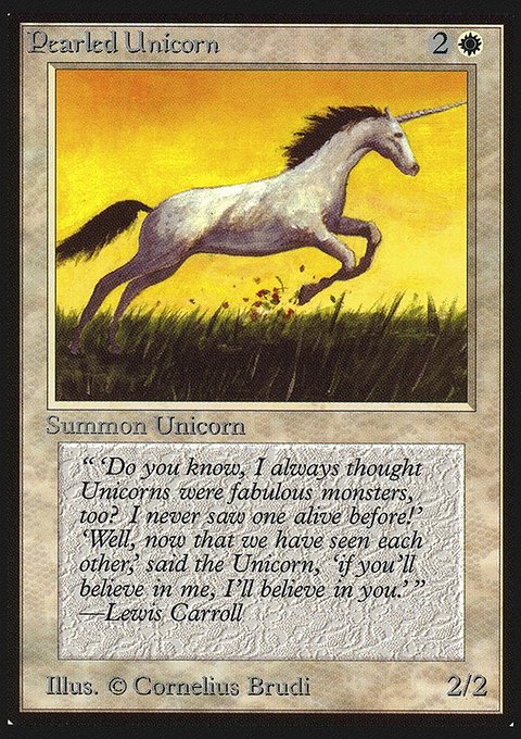 Pearled Unicorn, Collectors' Edition #31, Magic: The Gathering card
