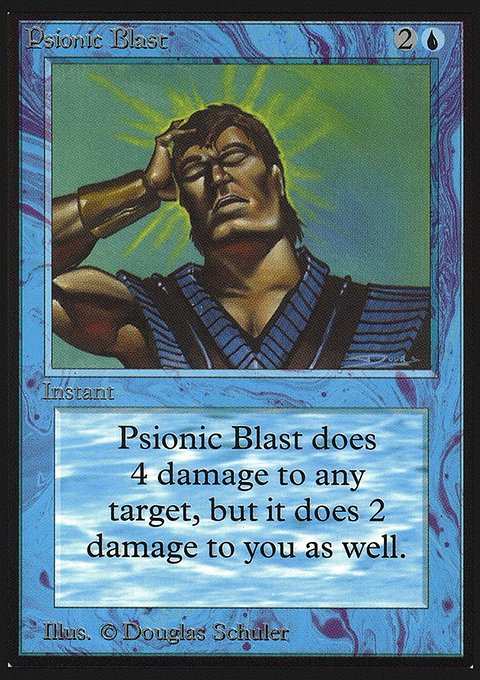 Psionic Blast, Collectors' Edition #75, Magic: The Gathering card
