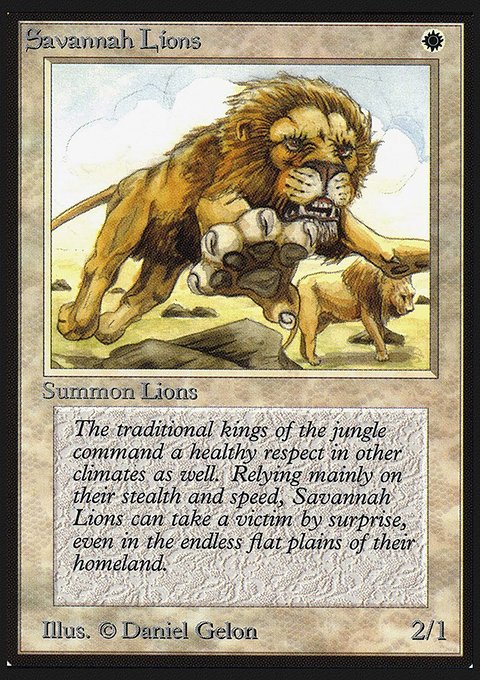 Savannah Lions, Collectors' Edition #39, Magic: The Gathering card