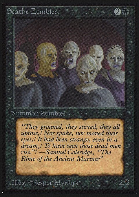 Scathe Zombies, Collectors' Edition #126, Magic: The Gathering card