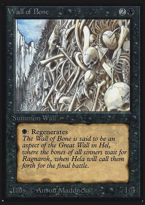 Wall of Bone, Collectors' Edition #133, Magic: The Gathering card