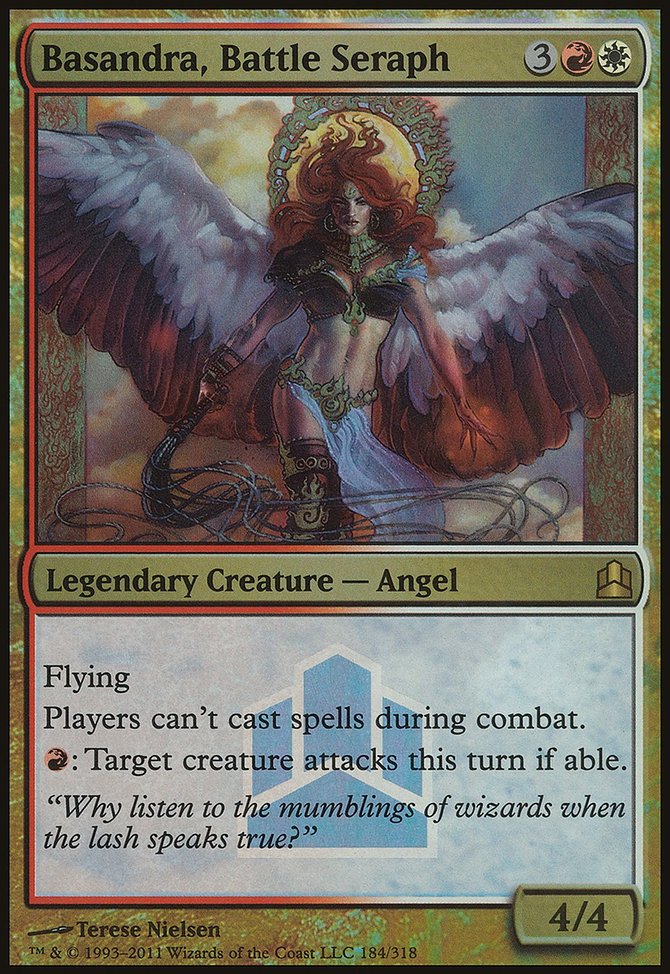 Basandra, Battle Seraph, Commander 2011 Launch Party #184, Magic: The Gathering card